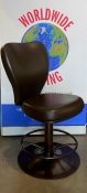 KGM 21" Brown & Red Casino Chair